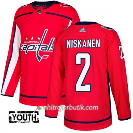 Barn Ishockey Washington Capitals Tröja Matt Niskanen 2 Adidas 2017-2018 Röd Authentic